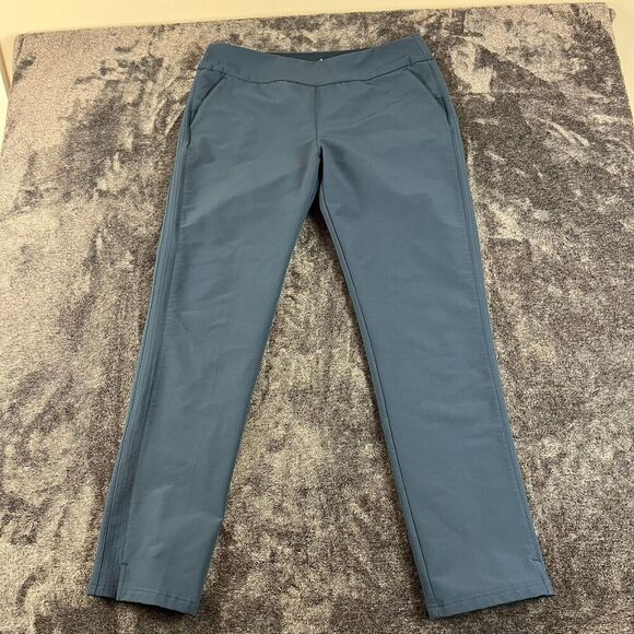 Adidas Fleece Lined Golf Pants Men's L 34X31 Pull On Blue Performance Stretch - Picture 1 of 12